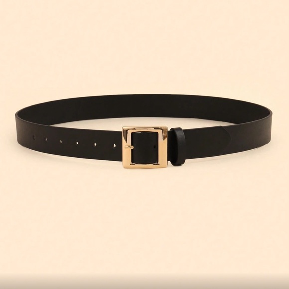 3 Vegan Leather high waist belts dress gold hardware - Picture 12 of 15